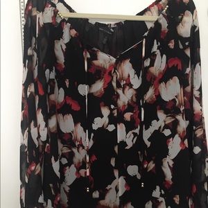 WHBM Floral Blouse
